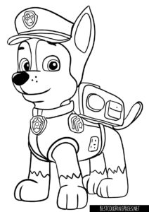 Paw Patrol Coloring Pages Chase