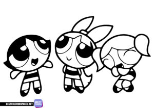 Powerpuff girls free coloring page