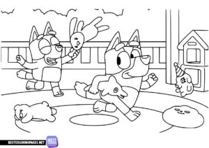 Printable Bluey coloring pages