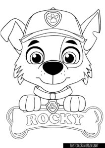 Rocky Paw Patrol coloring page