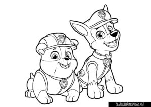 Rubble and Chase Psi Patrol to colour