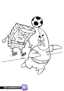 Ball Game - SpongeBob Coloring Page