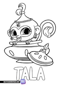 Coloring page Shimmer and Shine Tala