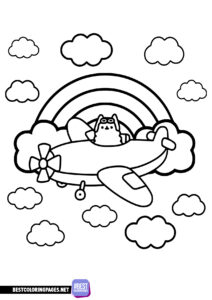 Coloring pages with Pusheen Cat