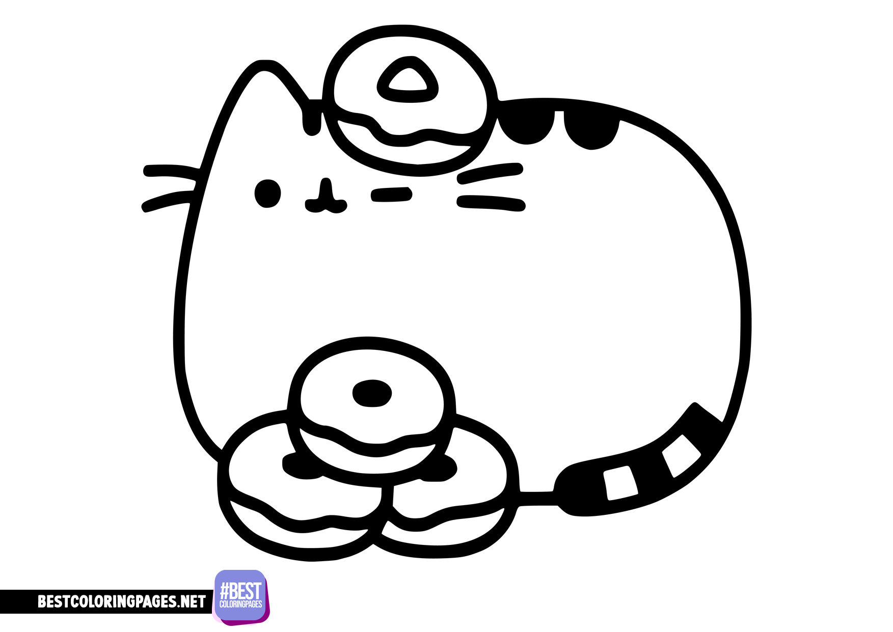 Pusheen Unicorn Coloring Page - Free printable coloring pages