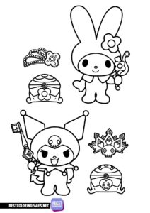 Free printable Kuromi coloring pages