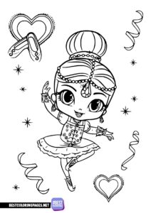 Free printable coloring pages Shimmer and Shine