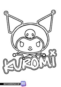 Kuromi coloring page