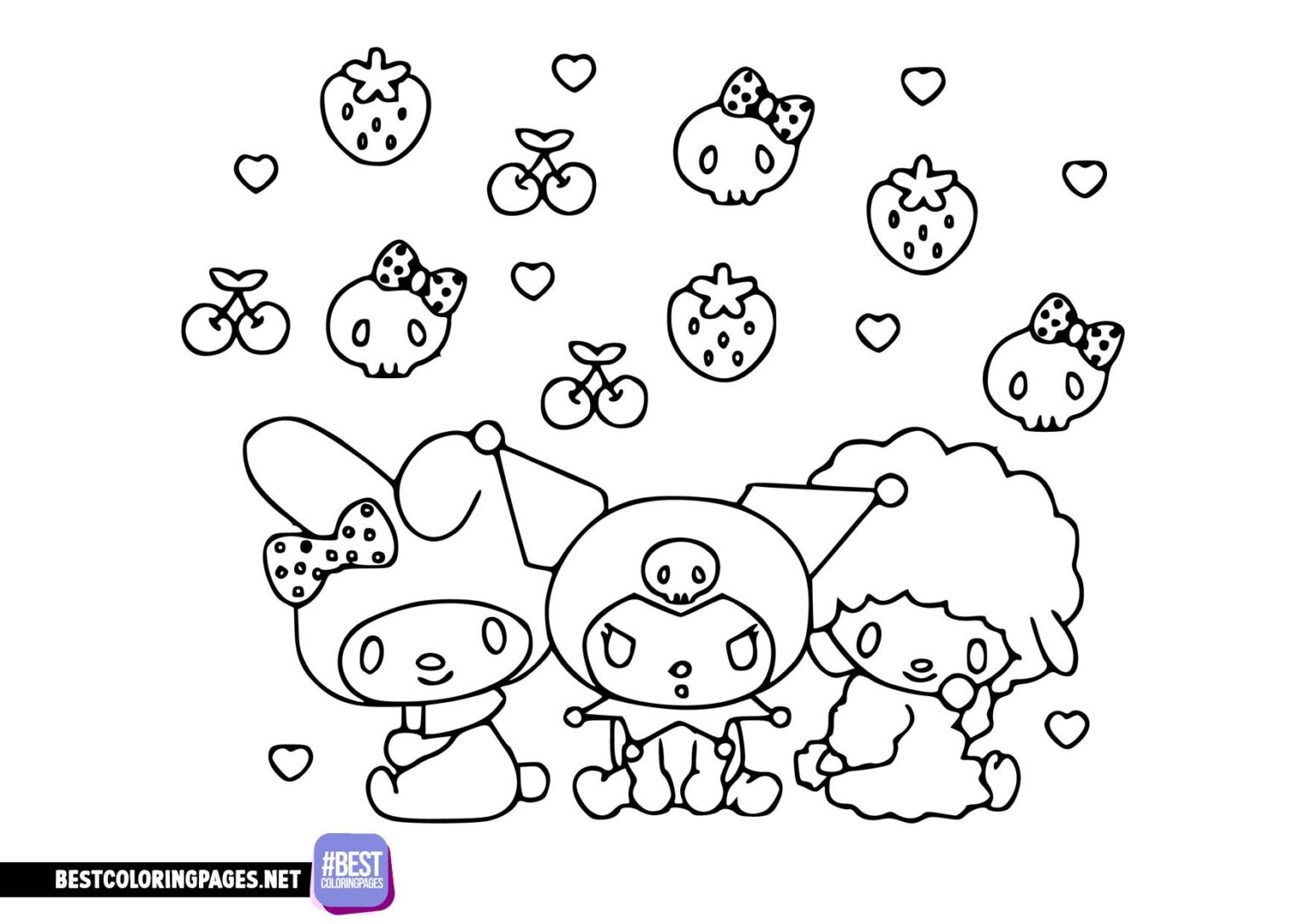 coloring pages kuromi