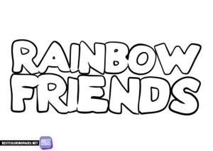 Logo Rainbow Friends coloring page