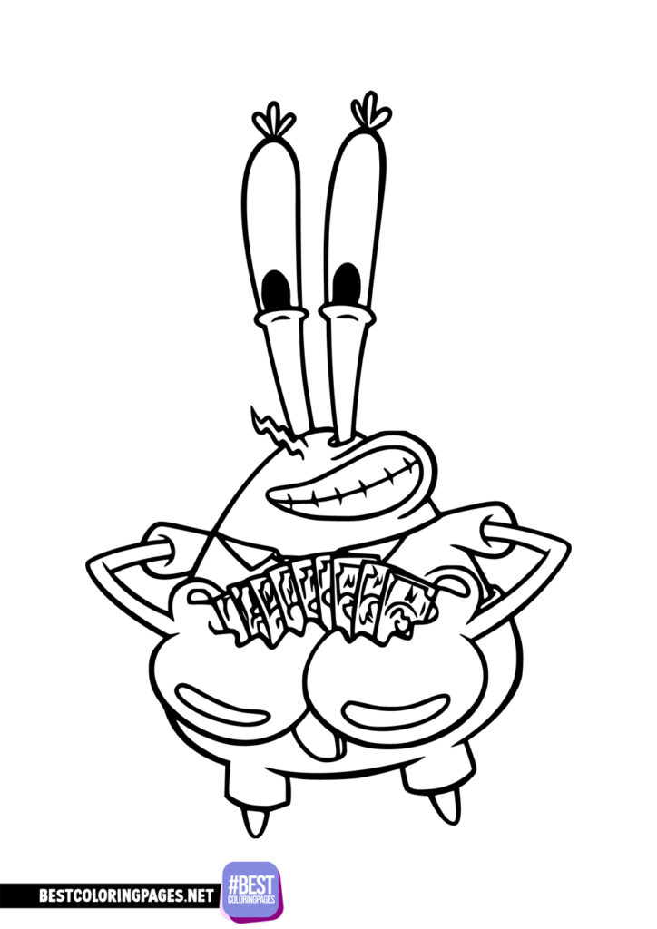 Mr. Krabs Coloring Page