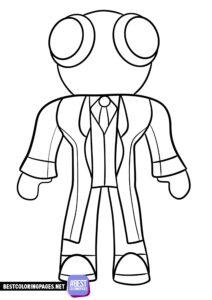 Rainbow Friends Character coloring page