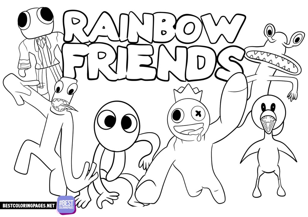 Orange in Rainbow Friends Roblox Coloring Pages - Free Printable