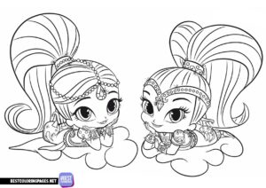Shimmer and Shine Coloring page