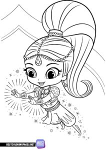 Shimmer free printable coloring page