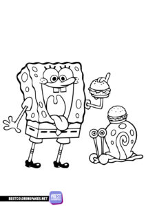 SpongeBob and Gary Coloring Book