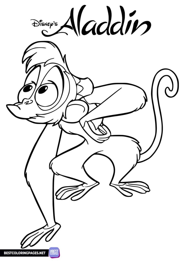 Aladdin Abu coloring page