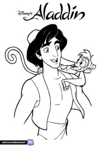 Aladdin coloring pages for print