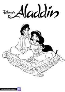 Aladdin coloring sheet