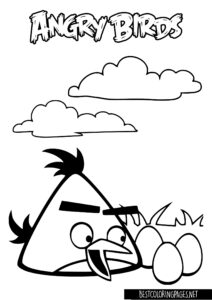 Free printable Angry Birds coloring page