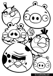 Angry Birds Characters Coloring Pages 2