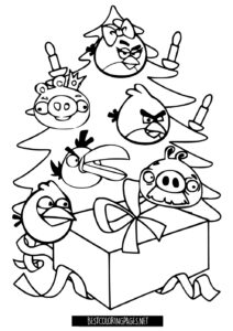 Angry Birds Christmas Coloring Book for Children