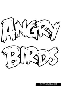 Angry Birds Logo Coloring Pages