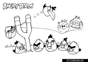 Angry Birds game coloring pages