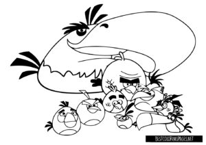 Angry Birds printable coloring page