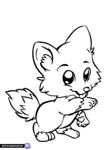 Animals coloring page - fox