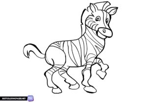 Animals coloring page - zebra