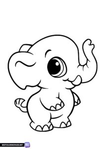Animals coloring pages - elephant