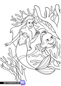 Ariel Coloring Page for kids