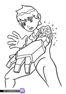 Ben 10 coloring page for boys