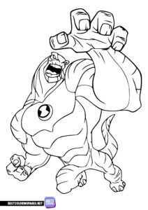 Ben 10 coloring page for children