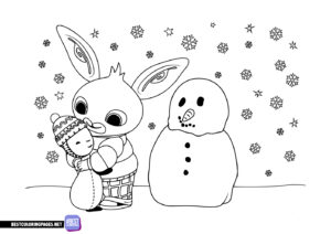 Bing Winter coloring pages