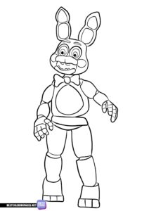 Bonnie FNAF coloring pages for kids