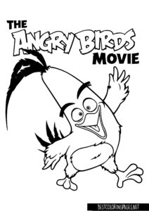 Chuck Angry Birds Coloring Pages