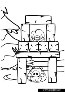 Coloring Page Angry Birds