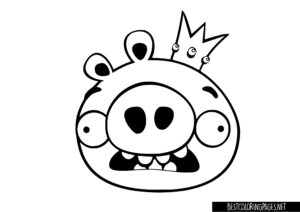 Coloring Pages Angry Birds Pig King
