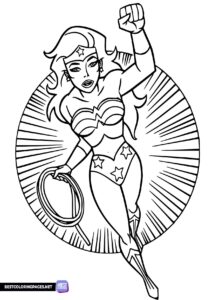 Coloring page Wonder Woman for kids