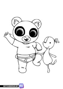 Coloring page from Bing Bunny