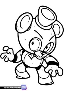 Coloring pages fnaf Mini Freddy