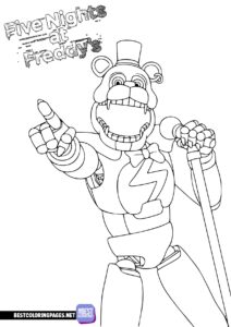 Colouring Sheet Five Nights at Freddy coloring page