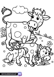 Cows coloring page