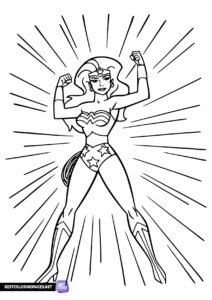 DC Universe Wonder Woman coloring pages