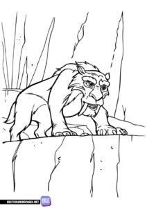 Diego from Ice Age coloring page