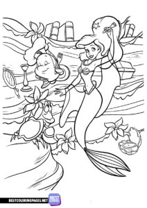 Disney princess Ariel coloring pages