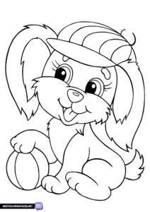 Dog coloring page to print