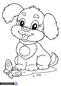Dog - coloring page to print